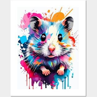 Hamster Colourful - Cute Hamster Posters and Art